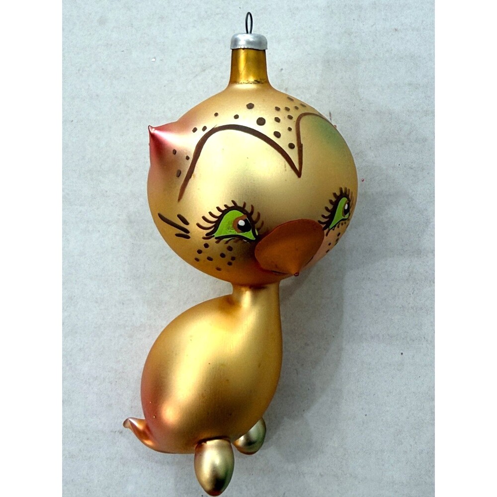 Vintage Carlini Owl Bird Italian Glass Ornament Italy